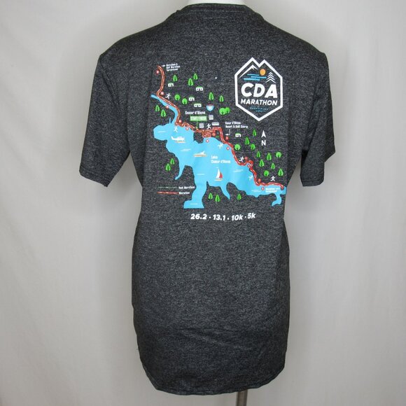 Coeur D'Alene CDA Idaho Marathon Black Sport Tee Adult Men's M Medium - Picture 3 of 10